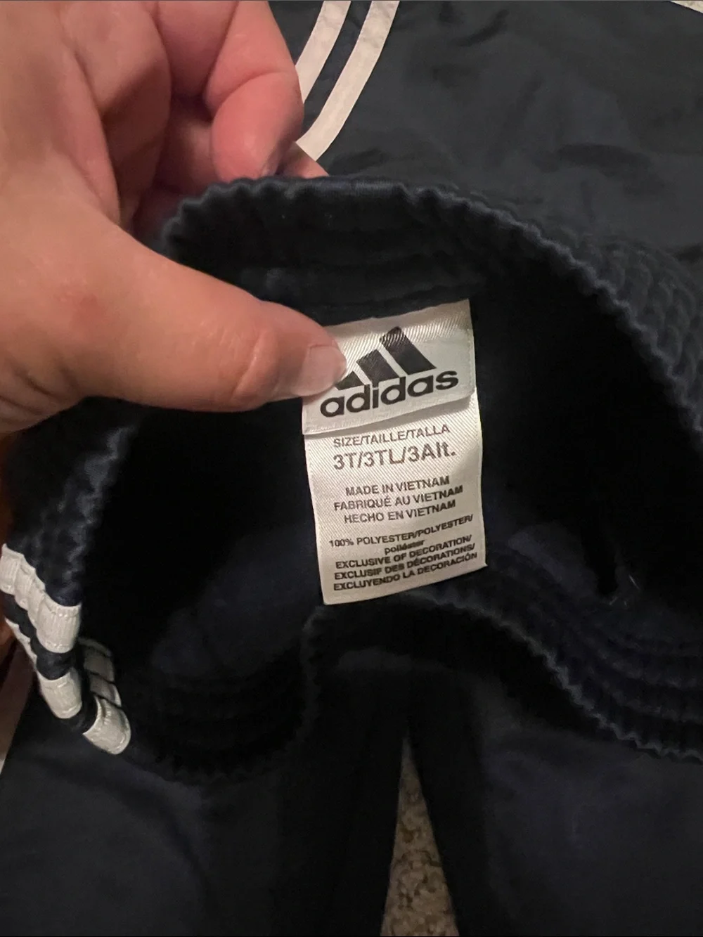 OshKosh Navy and Mustard Colorblock Hooded Jacket with Matching Adidas Pants